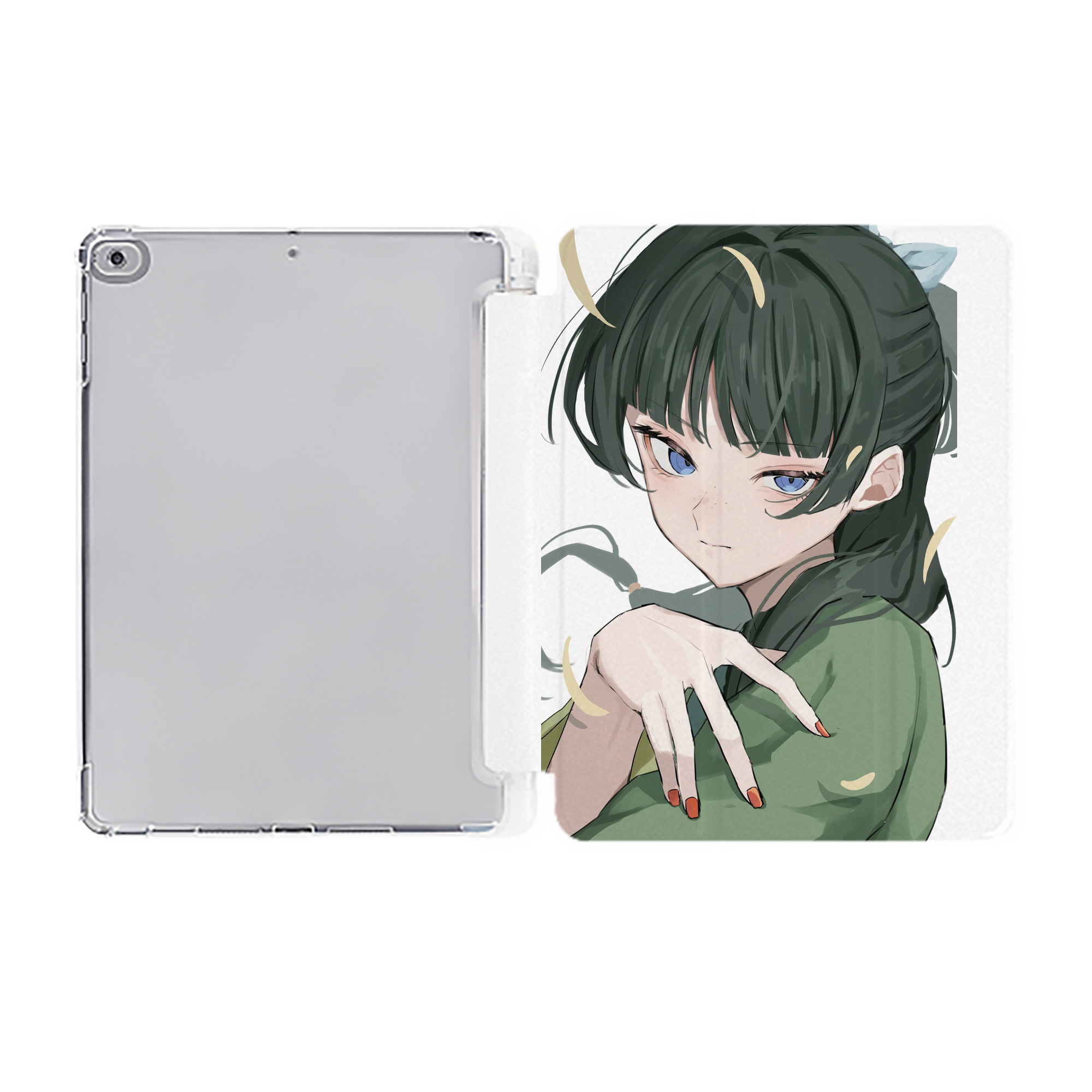 （画像用） 薬屋のひとりごと The Apothecary Diaries IPad ケース ペン収納付き 三つ折りスタンド PUレザー×シリコン 対応機種9.5/10.5/10.9インチ